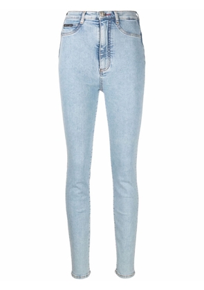 Philipp Plein Iconic high-waist skinny jeans - Blue