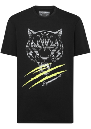 Plein Sport tiger-print jersey T-shirt - Black
