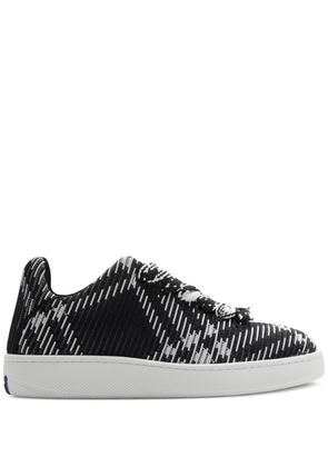 Burberry check knit box sneakers - Black