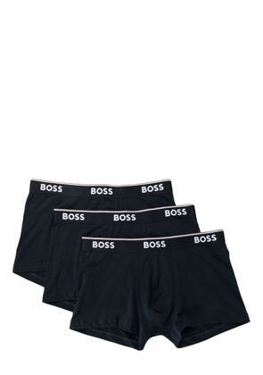 BOSS logo-waistband boxers (set of three) - Blue