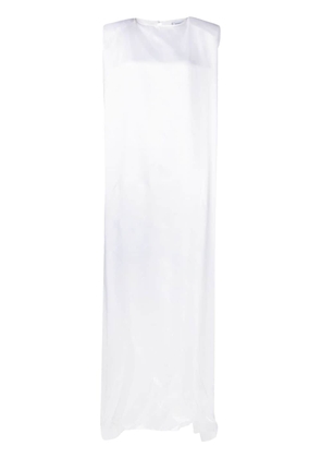 VETEMENTS logo-print floor-length dress - White