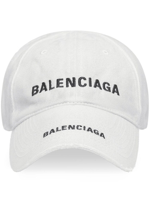 Balenciaga double-logo baseball cap - White