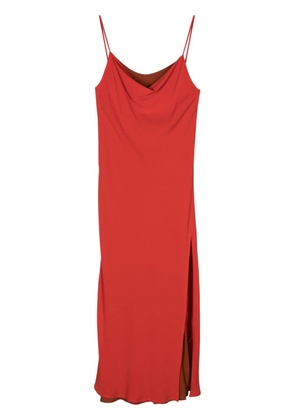 Semicouture contrast-lining dress - Red