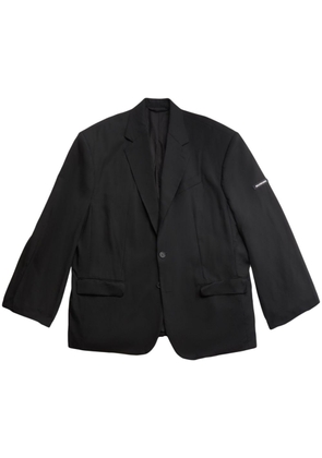 Balenciaga oversize shoulder-pads wool blazer - Black