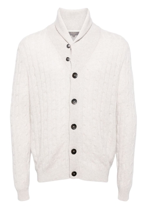 N.Peal Garrick cable-knit cardigan - Neutrals