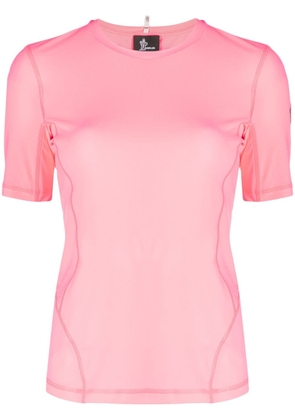 Moncler Activewear logo-patch T-Shirt - Pink