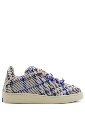 Burberry Box checked knitted sneakers - Blue