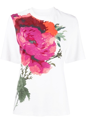 ERDEM floral-print cotton T-shirt - White