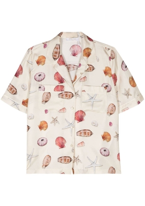 Chloé shell-print silk shirt - Neutrals