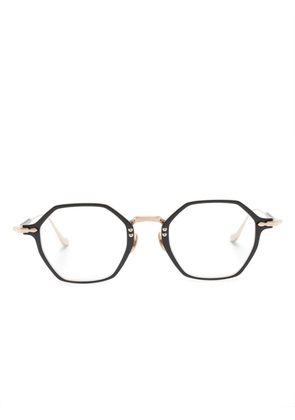 Matsuda geometric-frame optical glasses - Black