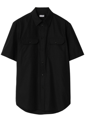 Burberry EKD-embroidered cotton shirt - Black