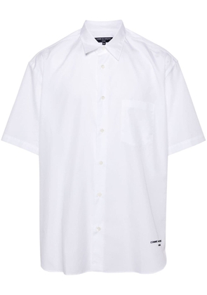 Comme des Garçons Homme logo-embroidered cotton shirt - White