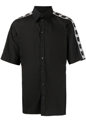 Dolce & Gabbana logo-tape cotton shirt - Black