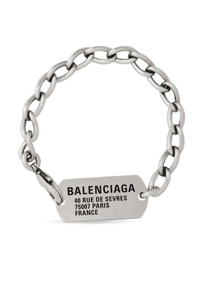 Balenciaga Tags cable-link bracelet - Silver