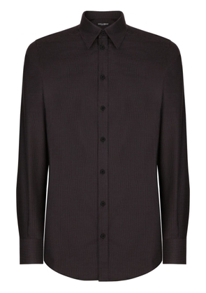 Dolce & Gabbana micro polka-dot shirt - Black