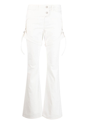 Courrèges straight-leg cotton trousers - White