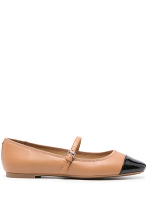 Michael Michael Kors Mae leather ballerina shoes - Brown