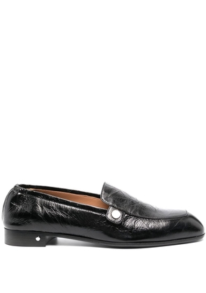 Laurence Dacade creased leather loafers - Black