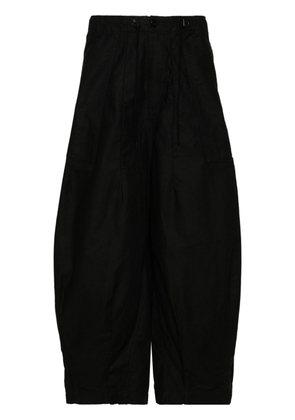 Needles wide-leg cropped cotton trousers - Black