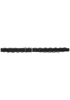 Patrizia Pepe chain-link detail leather belt - Black
