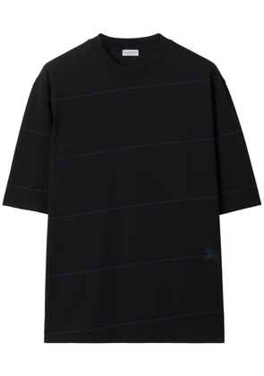 Burberry striped cotton T-shirt - Black