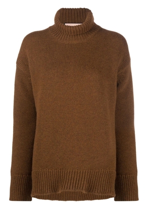 Plan C long-sleeve cashmere-blend jumper - Brown