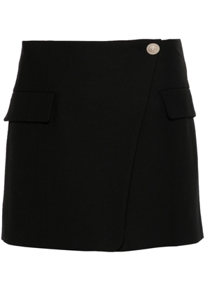 Maje asymmetric wrap mini skirt - Black