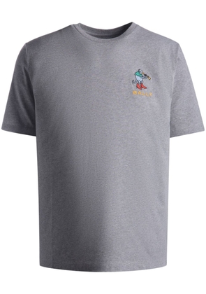 Bally logo-embroidered cotton T-shirt - Grey