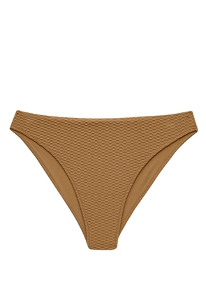ANINE BING waffle-effect bikini bottoms - Brown