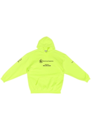 Balenciaga logo-print cotton hoodie - Yellow