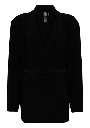 Norma Kamali belted double-breasted blazer - Black