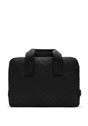 Burberry checked-jacquard briefcase - Black