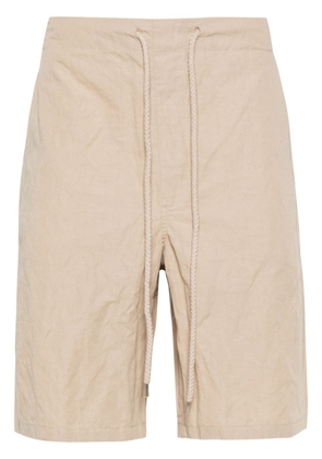 Destin drawstring-waistband cotton shorts - Neutrals