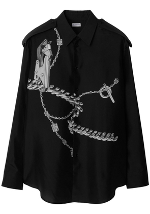 Burberry Knight Hardware-print shirt - Black