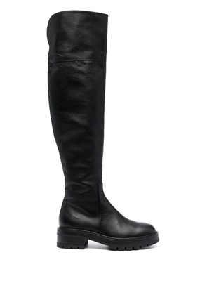 Aquazzura Whitney knee-high leather boots - Black