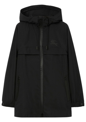 Burberry EKD-print belted hooded parka - Black