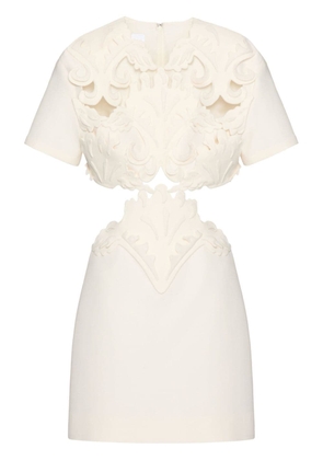 Valentino Garavani embroidered cut-out minidress - White