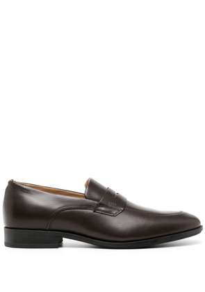 BOSS Colby leather penny loafers - Brown