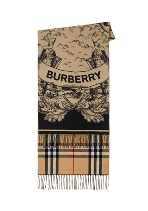 Burberry cashmere jacquard reversible scarf - Neutrals