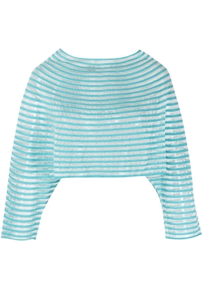 Emporio Armani striped long sleeve jumper - Blue