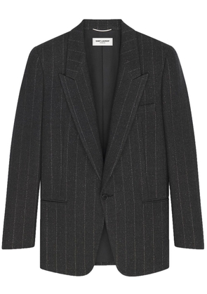 Saint Laurent pinstripe-pattern single-breasted blazer - Grey
