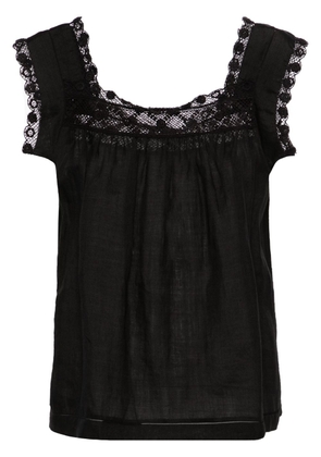 DÔEN Aphra crochet-trim blouse - Black