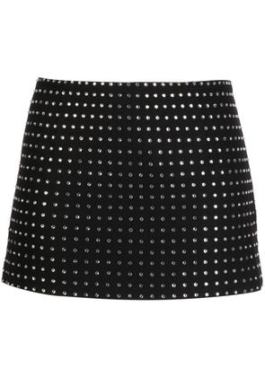 De La Vali Isidora rhinestone-embellished miniskirt - Black