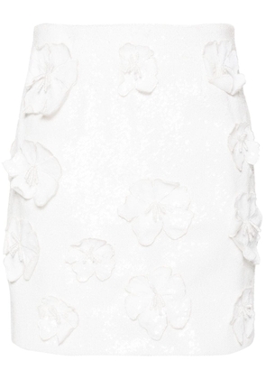 ROTATE BIRGER CHRISTENSEN sequinned mid-rise miniskirt - White
