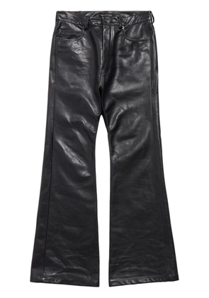 Balenciaga flared leather trousers - Black