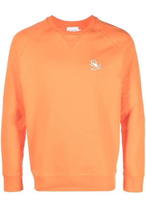 Maison Kitsuné Chillax Fox-patch cotton sweatshirt - Orange