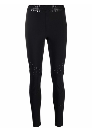 Moncler logo-waistband high-waisted leggings - Black