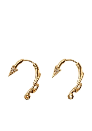Burberry hook pavé earrings - Gold