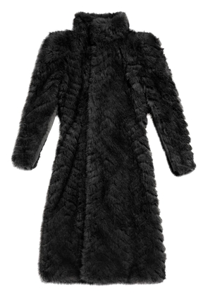 Balenciaga faux-fur coat - Black