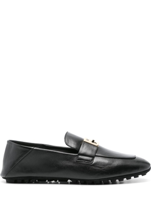 FENDI Baguette leather loafers - Black